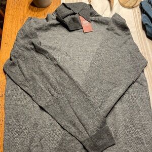 Hickey Freeman 100% Cashmere Turtleneck Charcoal Size Small